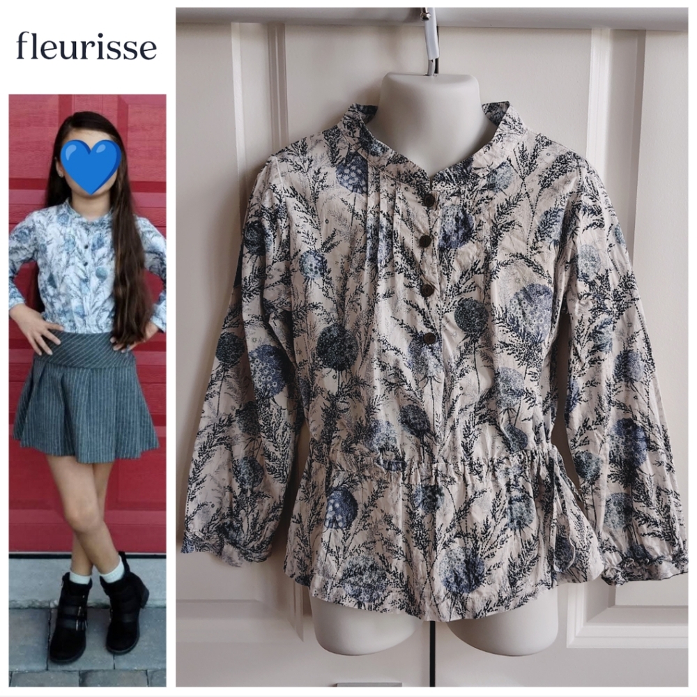 Fleurisse Floral Peplum Blouse (NY Brand)